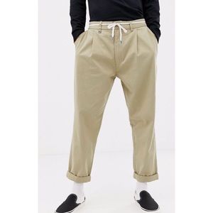 Bershka | Men's Natural Loose Fit Pants In Stone